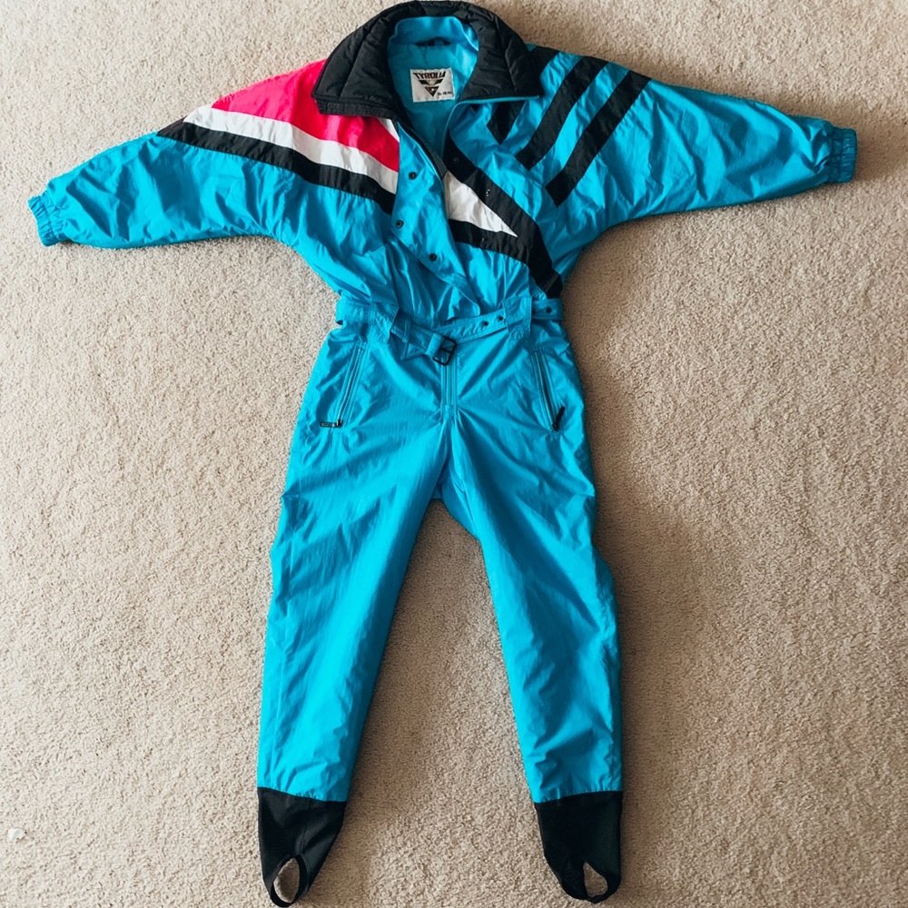 VINTAGE 80’s 90’s SKI SUIT SNOWSUIT TYROLIA -RARE.